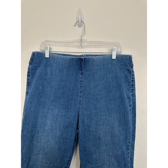 Soft Surroundings Pull On Jegging Jean Leggings Medium Wash Blue Women's Large - Picture 2 of 6